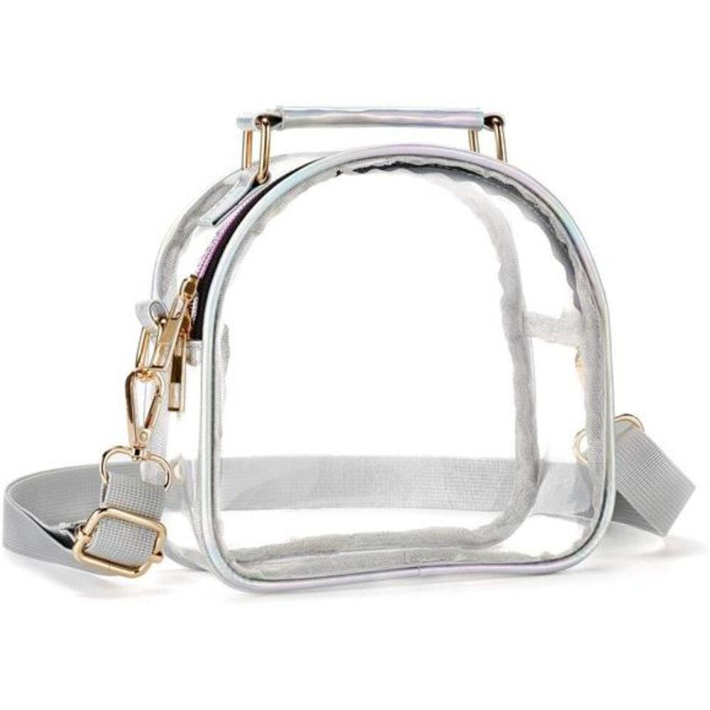 Clear Purse for Women, Clear Bag Stadium Approved, See Through Clear Handbag